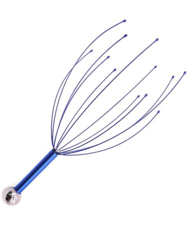 Shop Practical Blue Scalp Massager with Gentle Rubber Pearls - Perfect Head Massage Tool for Men & Women - Buy Online on GoSupps.com