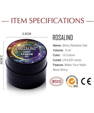 Rosalind 5ml Shiny Gel Nail Polish Painting Nail Art Vernis Semi Permanent Diamond Glitter Polish UV Nail Gel Top Coat Manicure - (Color: White Painting Gel) - Buy Online on GoSupps.com