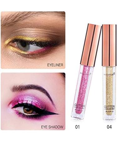 Colorful Metallic Glitter Liquid Eye Liner Long Lasting High-Pigmented Face Lips Art Eyeshadow Stick for Party Festival Makeup 3 ml (Orange One Size) 1 count (Pack of 1) Orange - Buy Online on GoSupps.com