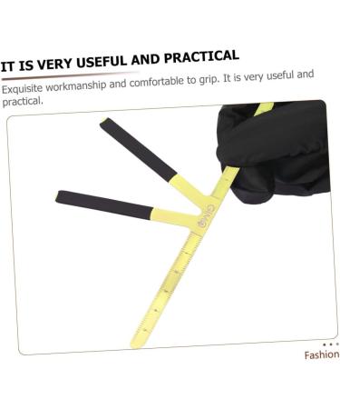 FOYTOKI Household Eyebrow Measure Tool Stainless Steel Triangle Ruler Nose Triangle Ruler 13.8x7cm Golden - Buy Online on GoSupps.com