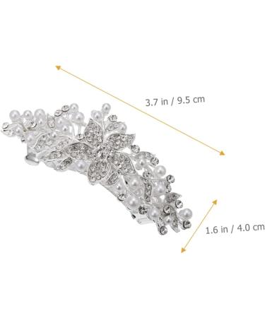 PLAFOPE Rhinestone Hair Clip Headwear for Women Bridal Barrette Clip Flower Hair Clips for Women Headpiece for Bride Pearl Headpiece Wedding Hair Rhinestone Headpiece Hairpin Rhinestones - Buy Online on GoSupps.com