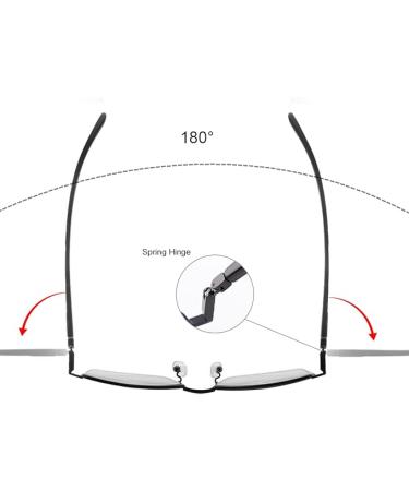 YIMI Photochromic Progressive Multifocus Computer Reading Glasses Spring Hinge Transition UV Sunglasses Anti Glare Sun Reader - 2.5 X - Buy Online on GoSupps.com