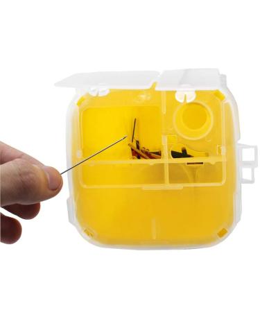 Healvian Sharps Container Sharps Disposal Container Biohazard Needle and Syringe Disposal Small Sharps Bin Professional Needle Container (Yellow) Sharps Disposal Box - Buy Online on GoSupps.com