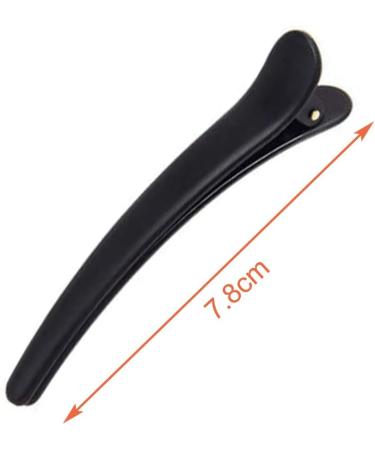 Deolven Hair Clips - 12 Professional Plastic Hairdresser Accessories for Women & Girls | 7.8cm Black Styling Salon Tools - Buy Online on GoSupps.com