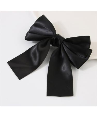 XIAHIOPT Satins Ribbon Bowknot Hair Clip Ballet Spring Clip Women Hair Accessories for Thin Hair French Barrette White - Buy Online on GoSupps.com