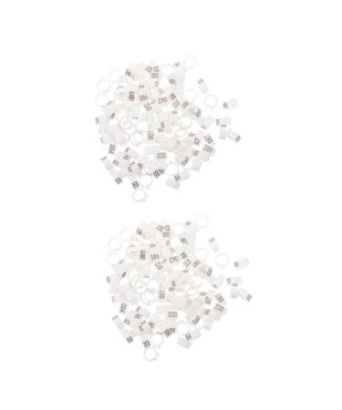 BESPORTBLE 200 Pcs Pigeon Anklet Pigeon Identification Ring Leg Chicken Bands Multicolor Cub Plastic White Baby 1.3X1.3CMx2pcs Whitex2pcs