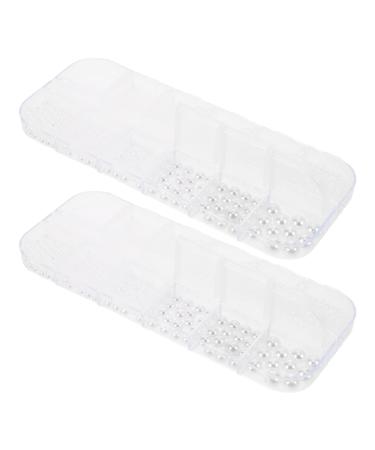 CIYODO 2 Boxes Nail Art Pearls Nail Art Charms Manicure Beads Beige