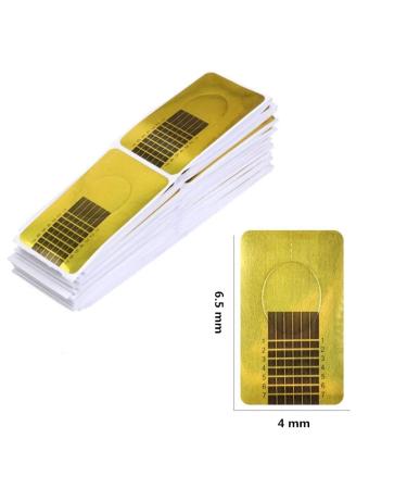 Voarge Nail Templates (200 Pieces) - Self-Adhesive Golden Stencils for Gel Nails & Nail Extensions | Ideal for Artificial Fingernail Modeling - Buy Online on GoSupps.com