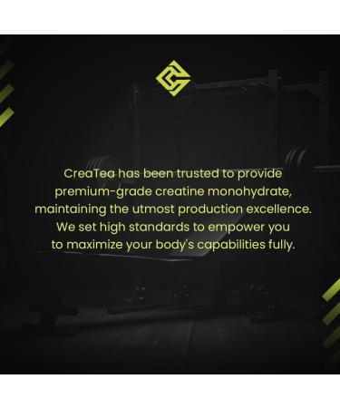 CreaTea - 100% Creatine Monohydrate Powder - Lemon Flavor 500g - Vegan Boosts Muscle Gain Strength & Performance - Tea Experience - Buy Online on GoSupps.com