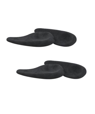 NOLITOY 2 Pairs Half Heel Insoles Practical Insoles Heel Correction Insole Fashion Shoe Pads Chic Shoe Pads Black 10*5.5cm