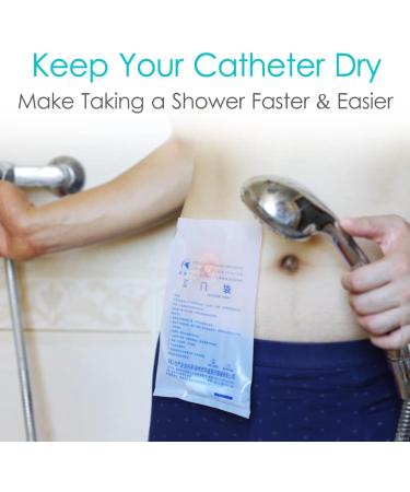 Waterproof Dialysis Shower Pouch PD Catheter Holder - Pack of 50 White for Men and Women - Buy Online on GoSupps.com