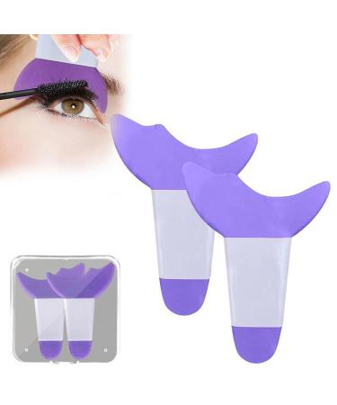 Lot de 2 tampons de maquillage pour cils en silicone mascara multifonction et tampons de protection pour applicateur de fard paupi res outil de protection auxiliaire pour le maquillage des cils