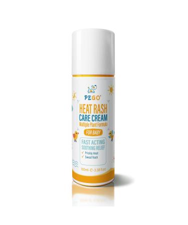 Heat Rash Care Cream for Babies | Prevents Prickly Heat, Sweat Rashes, Eczema & Skin Inflammation | Alleviating Discomfort for Babies Skin | 100ml/3.38oz (100ml/1pcs)