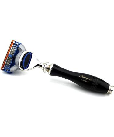 Premium Luxury Wet Shaving Set - Skartusche Razor Elegant Handle & Black Shaving Brush with Double Stand | International Shipping Available - Buy Online on GoSupps.com