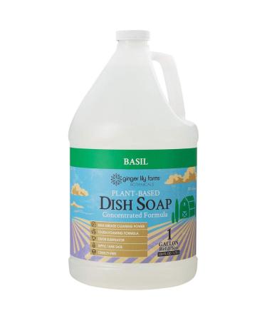 Ginger Lily Farms Botanicals Plant-Based Liquid Dish Soap, Concentrated Formula with Max Grease Cleaning Power, Cruelty-Free, Basil Scent, 1 Gallon Refill (128 Fl. Oz.) 128 Fl Oz (Pack of 1) - Buy Online on GoSupps.com