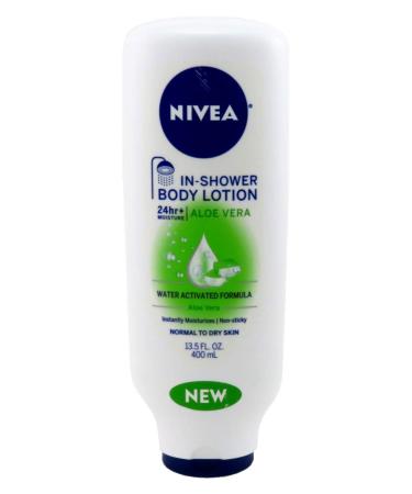 Nivea Lotion In-Shower Aloe Vera Water Activated 13.5 Ounce (400ml)
