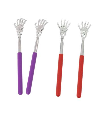 Beavorty 4 pieces of skull handcrins promote blood circulation expandable massage globe anti-itching massage devices for the back handy massage device itching equipment tool scratch metal