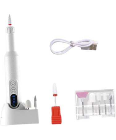 Perfeclan Portable Electric Nail Drill Manicure Pedicure Kits Compact Portable Sanding File Pen Nail Sander for Polishing Acrylic Nail White - Buy Online on GoSupps.com