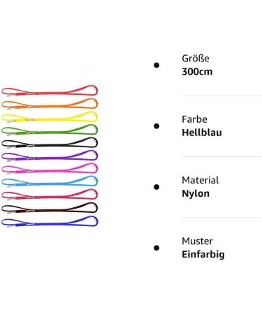 Mini Adjustable Dog Leash - Nylon 3-Way 3m Light Blue | International Shipping - Buy Online on GoSupps.com