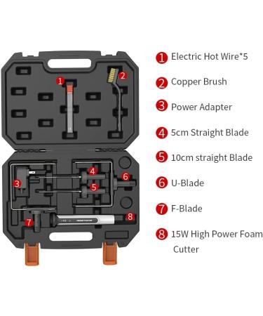 RONGTER 4 in 1 Hot Wire Foam Cutter Kit - Styrofoam Cutting Tool 15W/6V - Heated Foam Carving Knife - Includes Case - Buy Online on GoSupps.com