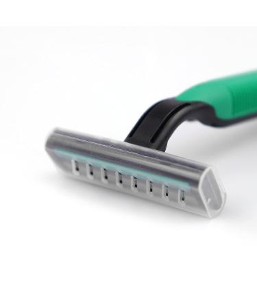 Disposable Double-Blade Razors with Security Cap - Ideal for Hotels Airbnb Shelters & Travel (50 Pack) - Buy Online on GoSupps.com