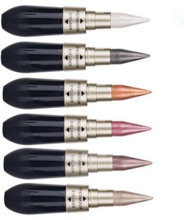 6PCS/SET 2 In 1 Double Eyeliner Eyeshadow Combination Waterproof Black Eye Liner Pen Quick Dry Colorful Eyeshadow High Pigmented Eye Powder Cosmetic Set eyeliner waterproof - Buy Online on GoSupps.com