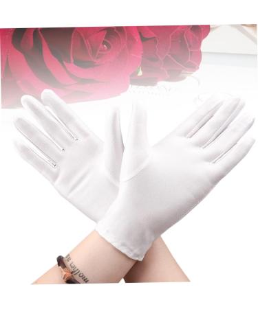 POPETPOP 3 Pairs Soft Stretchy Uniform Cotton Glove spa Glove Work Serving Industrial Formal Costume Working Glove White Miss Clothing Jewelry - Buy Online on GoSupps.com