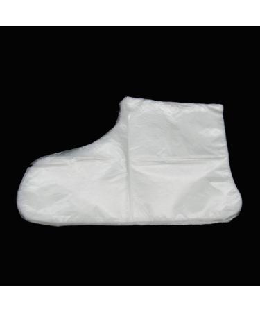 100 pcs Disposable Foot Covers for Paraffin Wax Therapy - Plastic Booties for Men and Women - Buy Online on GoSupps.com