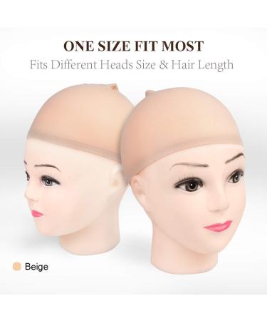 Morgles Beige Wig Caps - 20 Stretchable Nylon Caps for Men & Women | Natural Skin Colors Perfect for Wigs - Buy Online on GoSupps.com