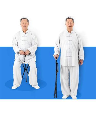 Outdoor Hiking Walking Stick Folding Seat Cane Portable Stool Chair Crutches - Buy Online on GoSupps.com