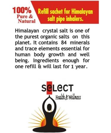 Himalayan Pink Salt Inhaler & 150g Pink Salt - Natural Respiratory Aid by Select Health & Wellness - Buy Online on GoSupps.com
