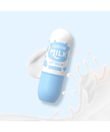 MIESCHER Milk Nourishing Lip Balm Hydrating Jelly Lipstick Fade Lip Lines Remove Dead Skin Moisturizing Lip Balm Prevent Dry & Cracked Lips Infused with Vitamin E Lip Care Moisture Lip Balm