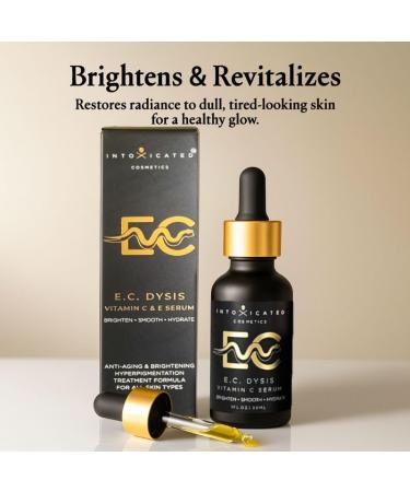 Intoxicated Cosmetics E.C. Dysis Serum 30ml - Anti-Aging & Brightening Vitamin C and E Serum for All Skin Types - Buy Online on GoSupps.com