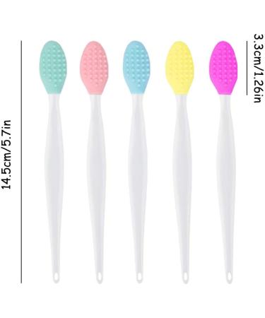 Lip Brush Tool maxin 10 Pcs Double-Sided Lip Brushes Exfoliating Silicone Lip Scrub Brush Nose Lip Cleanser Facial Cleaning Tool for Smoother and Fuller Lip Appearance for Men Women - Buy Online on GoSupps.com