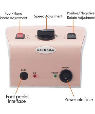 Electric Nail Drill Set Professional 30000RPM Adjustable Speed Manicure Pedicure Nail File with 4 Drill Handle Foot Pedal 2 - Buy Online on GoSupps.com