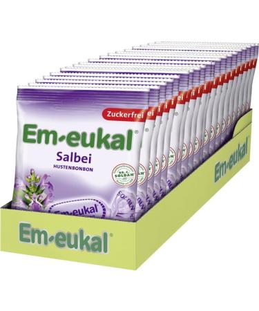 Buy EM-e-e-owl Sage Cough Candy 75g | Herbal & Aromatic - High-Quality Essential Oils & Vitamin C - 20 Pack - Buy Online on GoSupps.com