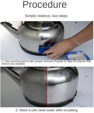 Strong stainless steel cleaning cream for kitchen utensils to remove oil stains Stainless steel cleaning cream - Buy Online on GoSupps.com