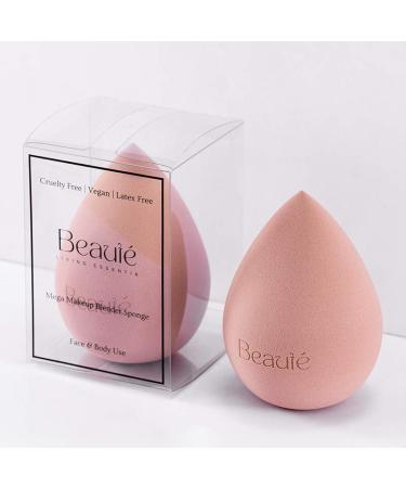Beaut XL Pointed Egg Beauty Blender- 4x3" Mega Makeup Sponge for Streak-Free Blending Contouring Setting Makeup Foundations Powders Creams- Makeup Blender Sponge for Face & Body - Buy Online on GoSupps.com