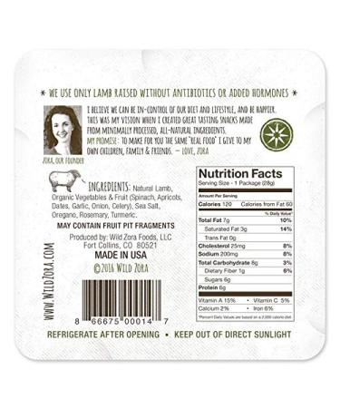 Wild Zora Mediterranean Lamb Meat & Veggie Bars - 10-Pack | Grass Fed, Gluten-Free, High Protein Jerky Snacks - Buy Online on GoSupps.com
