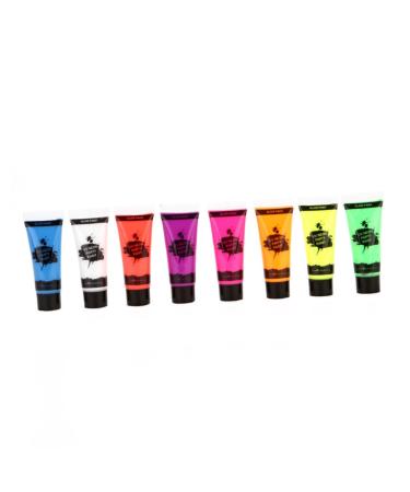 Beavorty Beavorty 2 Pack Safe Body Paints 10ml UV Reactive Face Paints No Harmful Chemicals For Night Events 8 Pieces X 2