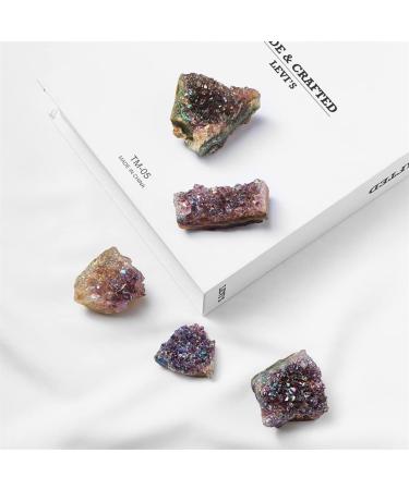 Natural Crystal Rough Natural Raw Stone Electroplating Amethyst Quartz Cluster Specimen Crafts Home Office Decoration Can be Used for (Size : 30-50g) (Size : 20-30g) - Buy Online on GoSupps.com