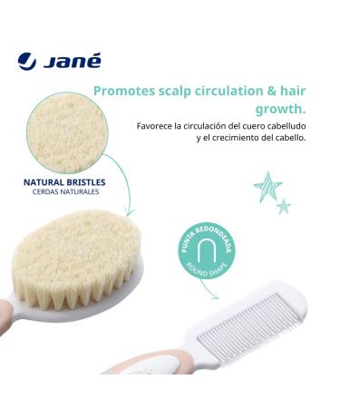 Jan Hygiene Set with Toiletry Bag | Natural Bristle Comb & Brush Scissors Nail Clipper Toothbrush & Thermometer - Perfect for Baby Care - Buy Online on GoSupps.com