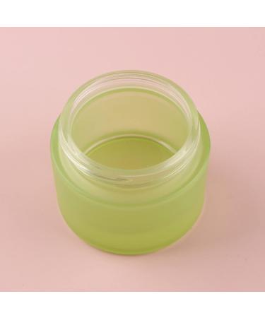 Tianzd 6 Pieces Empty 50ml Green Glass Cream Cans with Lid | Cosmetic Storage & Spatula Set | Ideal for Skin Care & Beauty Products - Buy Online on GoSupps.com
