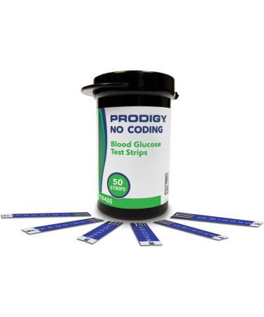 PRODIGY No Coding Blood Glucose Test Strips Box of 50 Strips - Buy Online on GoSupps.com