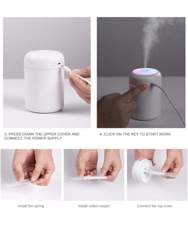 300ml USB Portable Face Steamer Car Air Humidifier Desktop Night Light Humidifier Spray for Home Spa(Navy Blue) - Buy Online on GoSupps.com