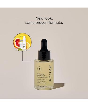Acure Brightening Vitamin C & Ferulic Acid Serum - Oil Free, 1 fl oz (30 ml) - Buy Online on GoSupps.com