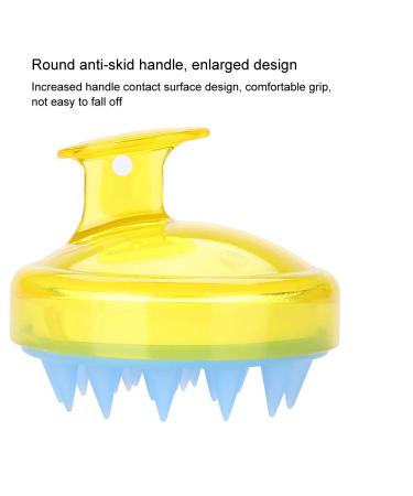 Shower Ridge Scalp Massage Brush | Silicone Head Massager for Hair Washing & Peeling | Yellow Care Device - Buy Online on GoSupps.com