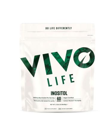 Vivo life Inositol Powder Supports the Natural Body Rhythm and Overall Wellness 60 Servings Vegan