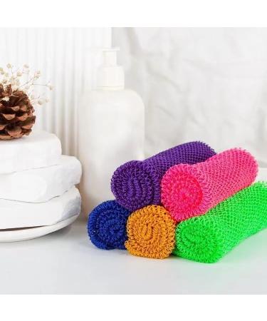 2 Pieces African Net Sponge Long Net Bath Sponge African Exfoliating Shower Body Scrubber Back Scrubber Skin Smoother Stretches to Approximately 63" (Green&Orange) - Buy Online on GoSupps.com