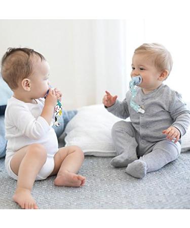 Klemys Baby Pacifier Clips 4 Pack Binky Paci Holder and Leash Unisex for Boys and Girls Fits for Most Pacifier Binkie Styles & Baby Teethers & Toys and Gift Universal Fit - Buy Online on GoSupps.com